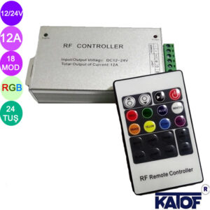 12A 12-24V RGB Led RF 24Tuş Kumandalı Kontrol