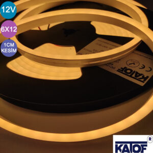 12V 6X12mm Gün Işığı 1cm Kesim Esnek Neon Led (5 Metre)