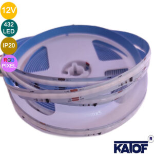 12V 432 Ledli RGB Pixel Cob Şerit Led