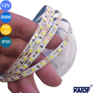 12V 5mm Beyaz 120Ledli 2835smd IP20 Şerit Led (5mt)