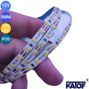 12V 5mm Gün Işığı 120Ledli 2835smd IP20 Şerit Led (5mt)