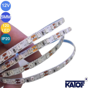 12V 5mm Yeşil 120Ledli 2835smd IP20 Şerit Led (5mt)