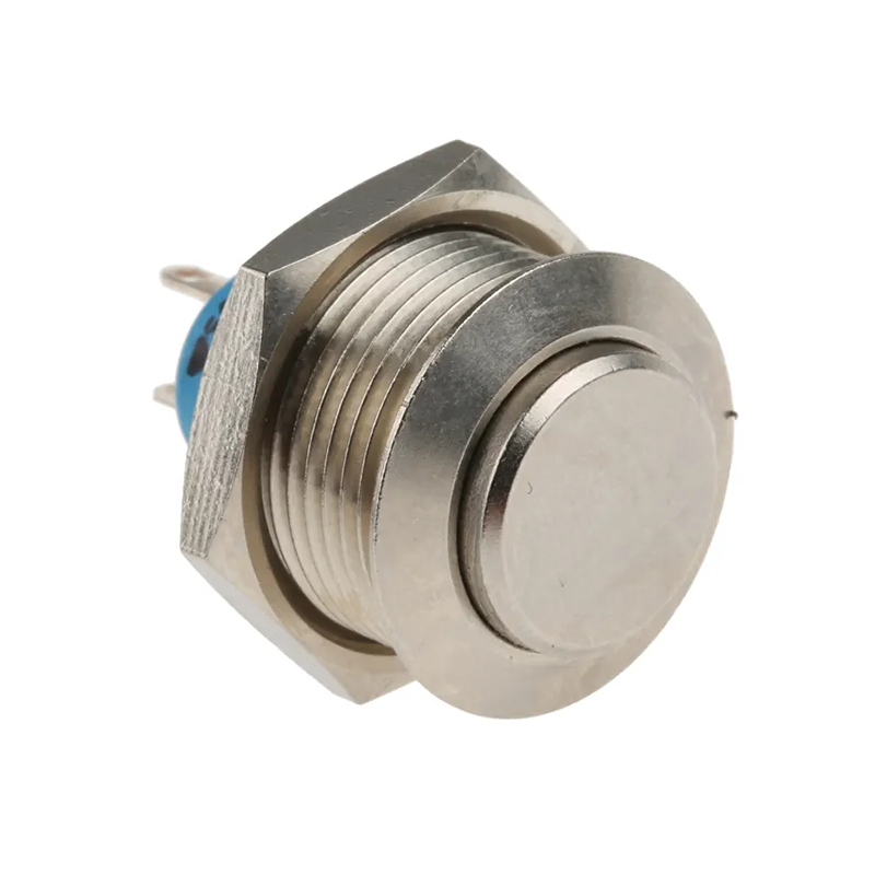 19 mm nikel kaplama metal kalıcı çıkık buton, IP65 korumalı