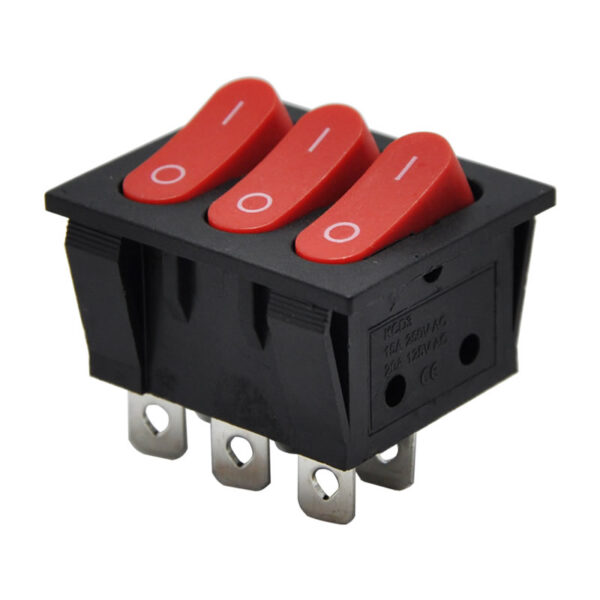 Üçlü Işıksız Anahtar On-Off 6Pin