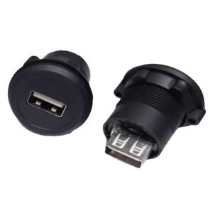 22mm Pano Tip Siyah USB A Dişi Soket