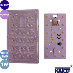 16 W Pcb Led Gün Işığı Direk Aydınlatma Modülü 23-26V 600mA 3030 SMD Lensli