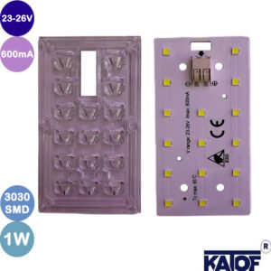 16 W Pcb Led Beyaz Direk Aydınlatma Modülü 23-26V 600mA 3030 SMD Lensli