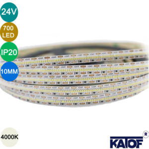 24V 4000K 700Ledli 10mm IP20 Şerit Led (5 Metre)