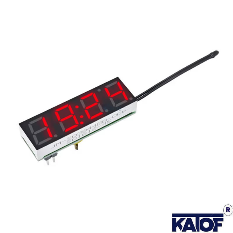 5-24V Dijital Kırmızı LED Saat Sıcaklık Termometre Gerilim Göstergesi DS3231SN