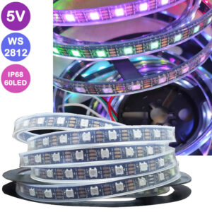 5V WS2812B IP68 60Ledli ARGB Pixel Şerit Led