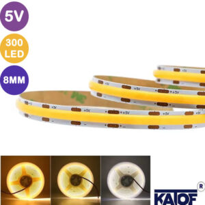 5Volt 300Ledli 8mm IP20 Cob Şerit Led