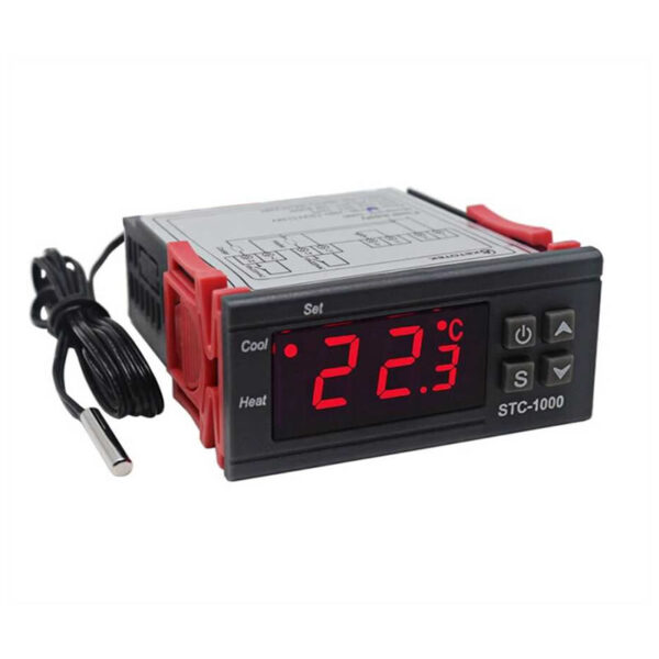 Aideepen STC-1000 Thermostat DC 12V – 2 Relais, NTC-Sensor, -50 Bis +90 °C – Für Aquarien & Temperatursteuerungen