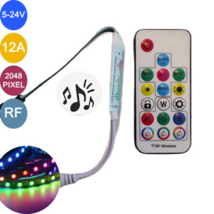 SP104E Mini 17 Tuşlu RF RGB Pixel LED Kontrol Cihazı | 5-24V WS2811 WS2812 Adreslenebilir Şerit Led Uyumlu